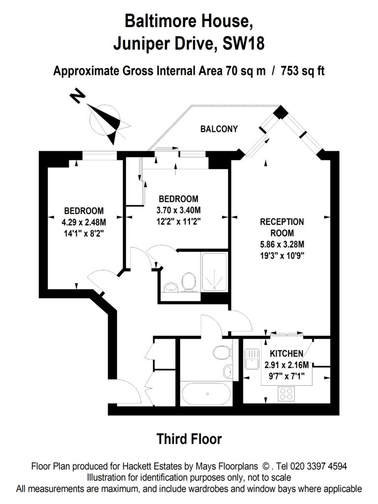 Floorplan for Baltimore House, Battersea Reach, Juniper Drive, Wandsworth, London, SW18