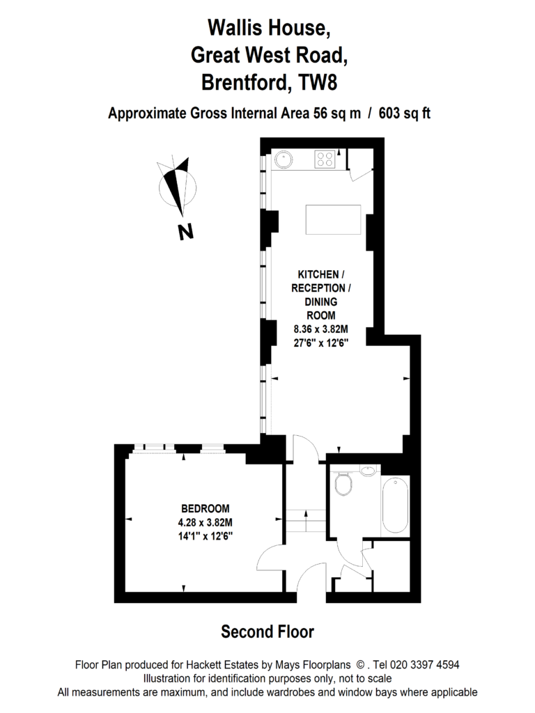 Floorplan for Wallis House, Great West Road, Brentford, Middlesex, TW8 0HE