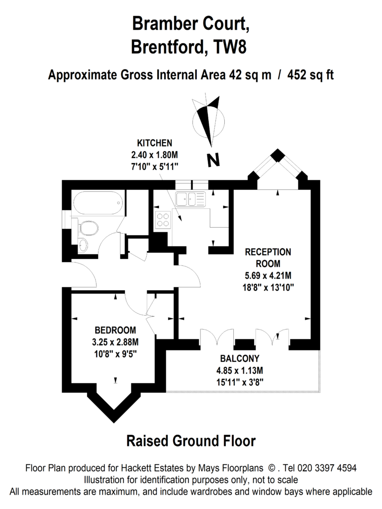 Floorplan for Bramber Court, Sterling Place, Brentford, TW8