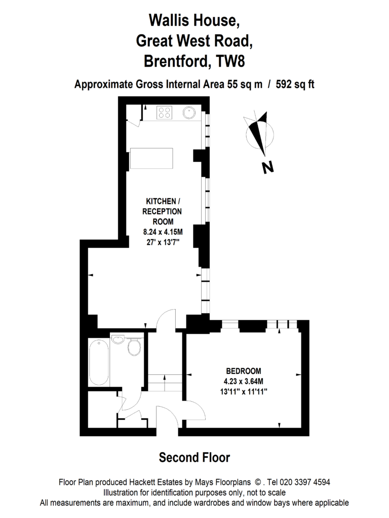 Floorplan for Wallis House, Great West Road, Brentford, Middlesex, TW8 0HE