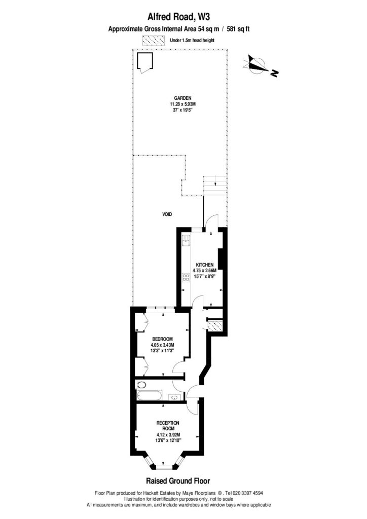 Floorplan for Alfred Road,Acton,London, W3