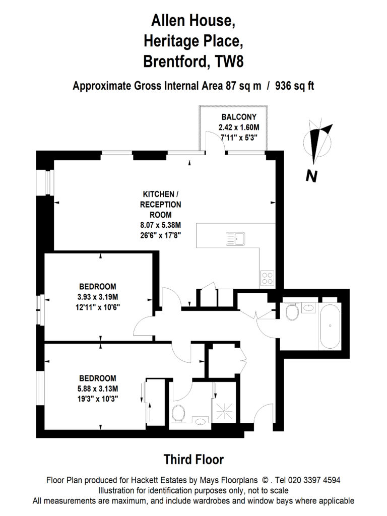 Floorplan for Allen House, Heritage Walk , Brentford, TW8 0RP