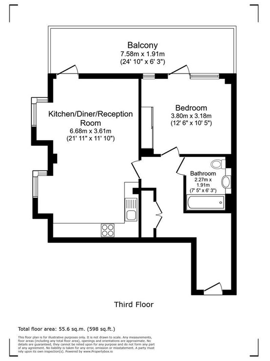 Floorplan for Lighterage Court, High Street, Brentford, TW8 0FT